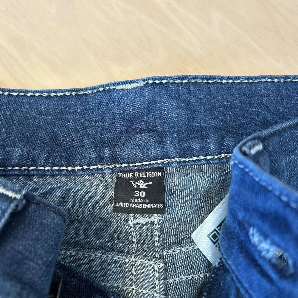 True Religion Geno Relaxed Slim Flap Pocket Denim Blue Jean Men’s 30